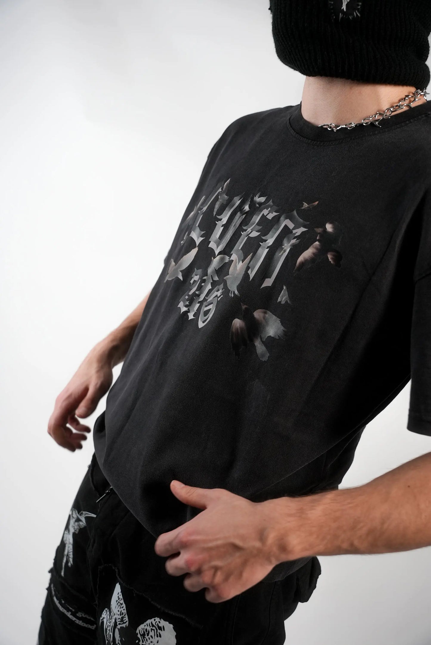 Alternative Gothic Techwear Oversized T-Shirt
