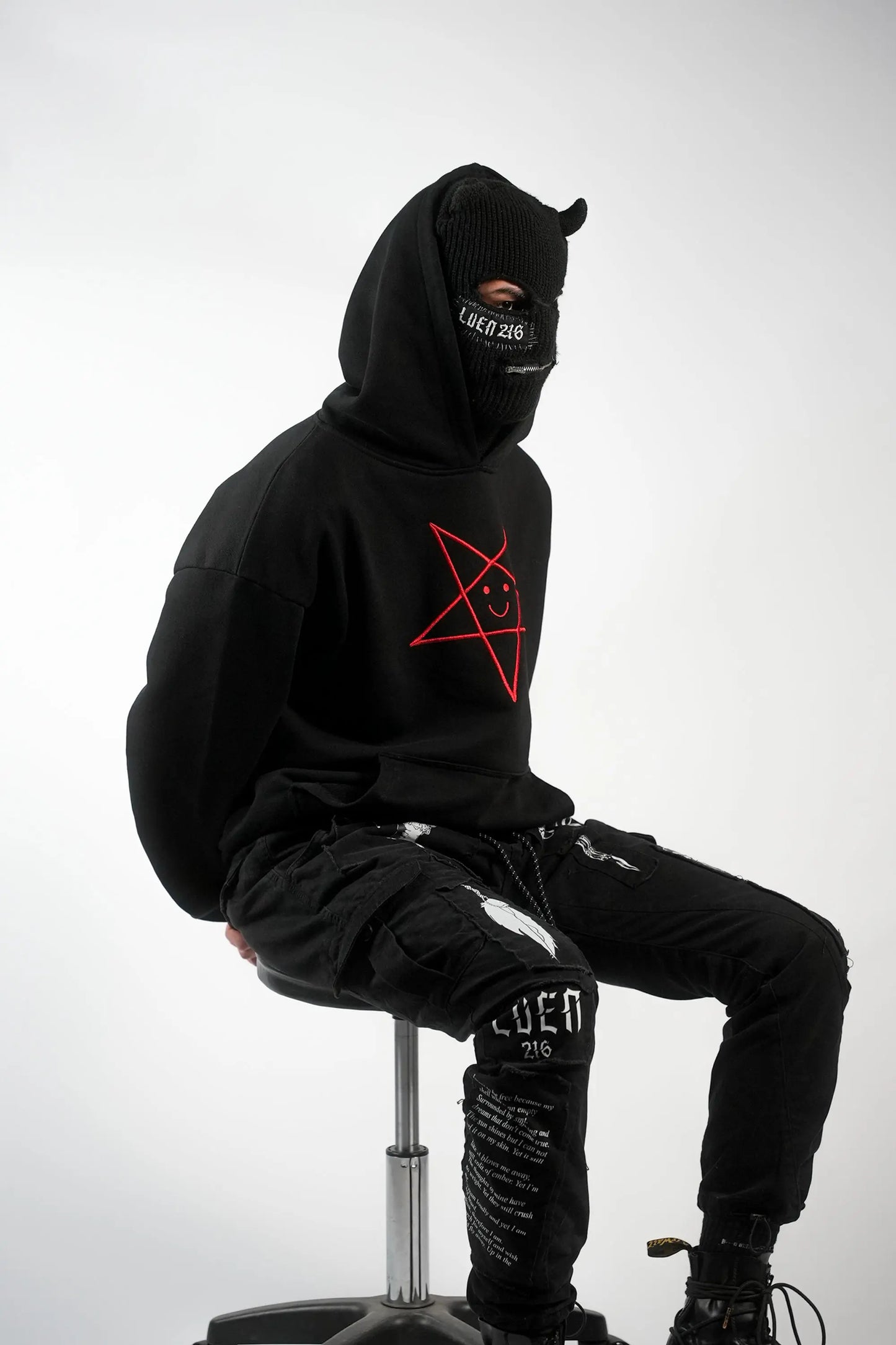 Alternative Oversized Pentagram Hoodie